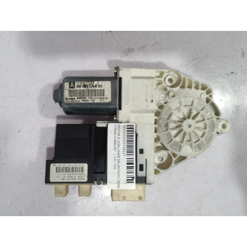 Recambio de motor elevalunas delantero derecho para citroën c5 berlina referencia OEM IAM 9649304480 9649304480 9649304480