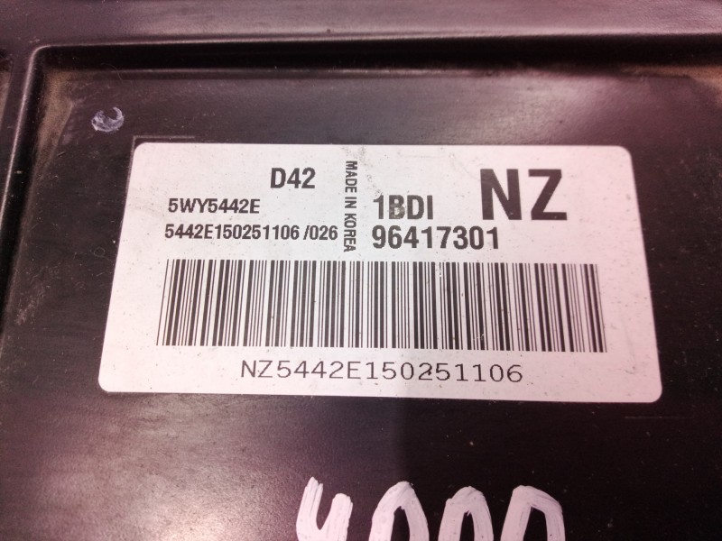 Recambio de centralita motor uce para chevrolet matiz 1.0 cat referencia OEM IAM 96417301 96417301 5WY5442