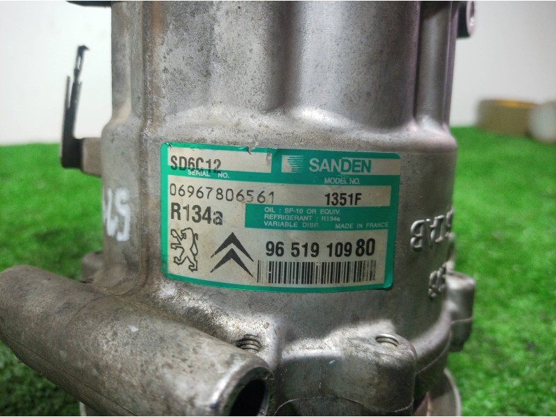 Recambio de compresor aire acondicionado para peugeot 307 berlina (s2) xr referencia OEM IAM SD6CAB SD6CAB 9651910980