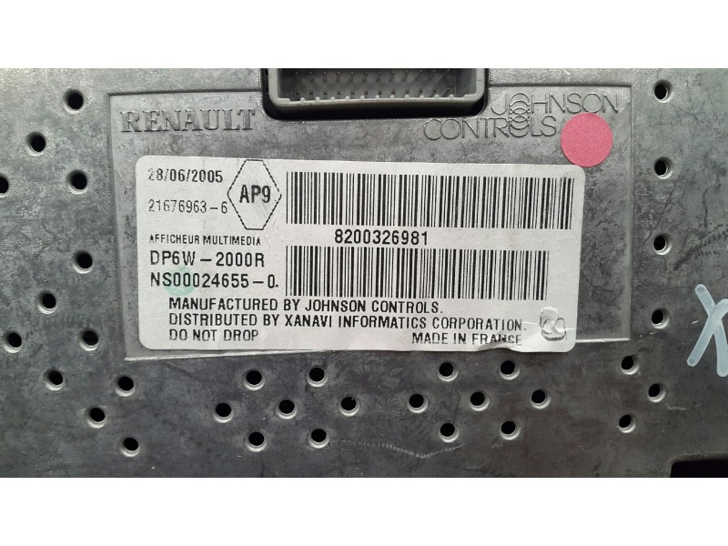 Recambio de pantalla multifuncion para renault laguna ii (bg0) authentique referencia OEM IAM 8200326981 8200326981 21676963