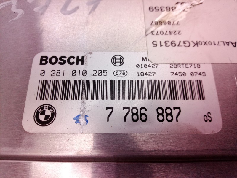 Recambio de centralita motor uce para bmw serie 3 berlina (e46) 320d referencia OEM IAM 0281010205 0281010205 7786887