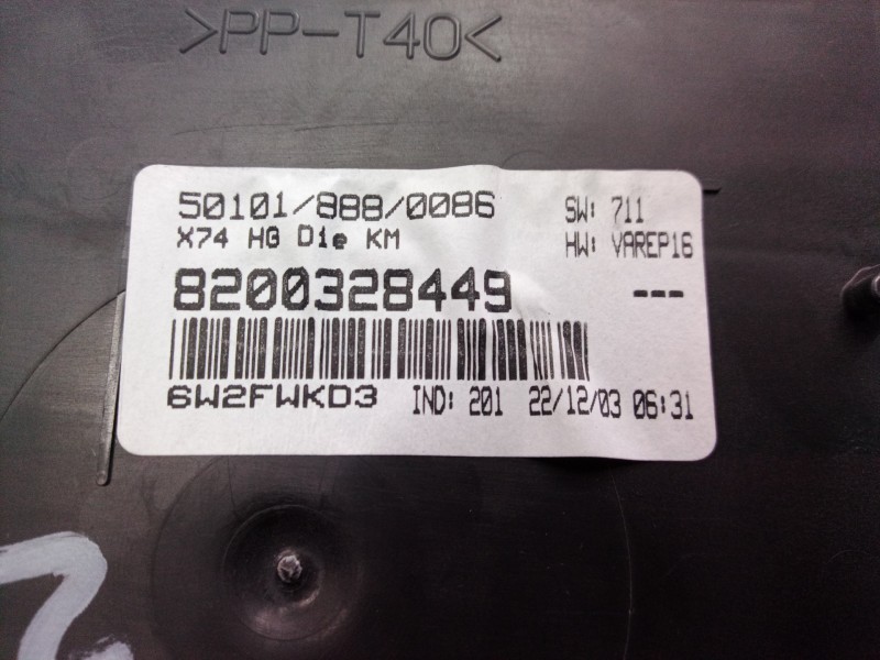 Recambio de cuadro instrumentos para renault laguna ii (bg0) authentique referencia OEM IAM 8200328449 8200328449 8200328449