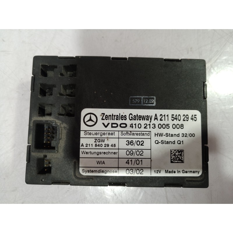 Recambio de modulo electronico para mercedes-benz clase e (w211) berlina 2.2 cdi cat referencia OEM IAM A2115402945 A2115402945 