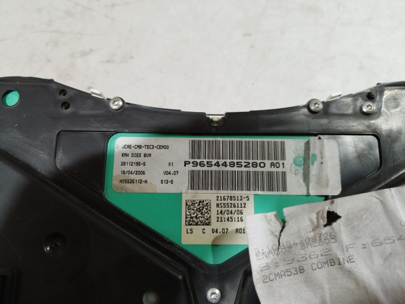 Recambio de cuadro instrumentos para peugeot 307 break/sw (s2) sw referencia OEM IAM 9654485280 9654485280 9654485280