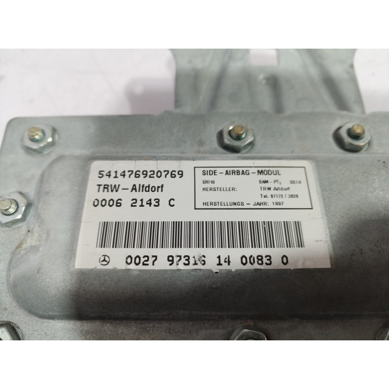 Recambio de airbag lateral delantero derecho para mercedes-benz clase clk (w208) coupe referencia OEM IAM 00062143C 00062143C 00
