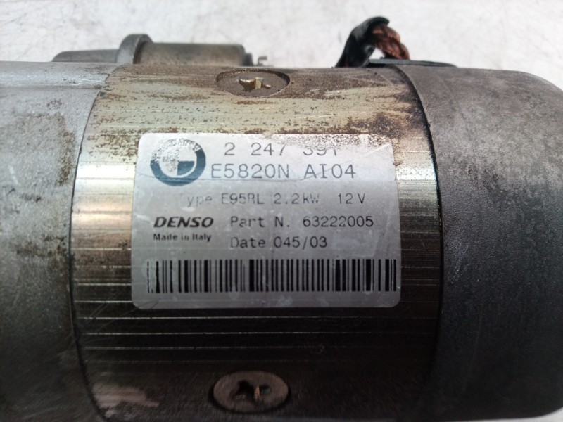 Recambio de motor arranque para bmw serie 5 berlina (e39) 530d exclusive referencia OEM IAM 63222005 63222005 63222005