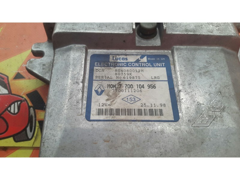 Recambio de centralita motor uce para renault kangoo (f/kc0) rte referencia OEM IAM H0M7700104956  