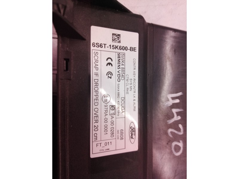 Recambio de modulo electronico para ford fiesta (cbk) ambiente referencia OEM IAM 6S6T15K600 6S6T15K600 5WK48854