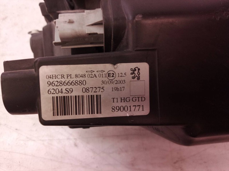 Recambio de faro izquierdo para peugeot 206 berlina xs referencia OEM IAM 9628666880 9628666880 6204S9