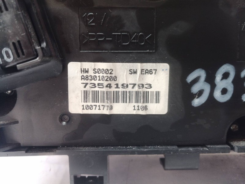 Recambio de mando climatizador para fiat grande punto (199) referencia OEM IAM 735419793 735419793 10071779