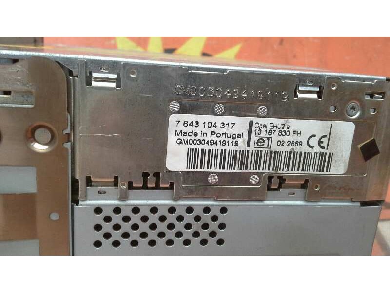 Recambio de sistema audio / radio cd para opel tigra twin top edition referencia OEM IAM 7643104317 7643104317 7643104317