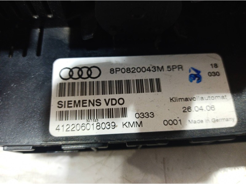 Recambio de mando climatizador para audi a3 (8p) 1.6 fsi ambiente referencia OEM IAM 8P0820043M 8P0820043M 8P0820043
