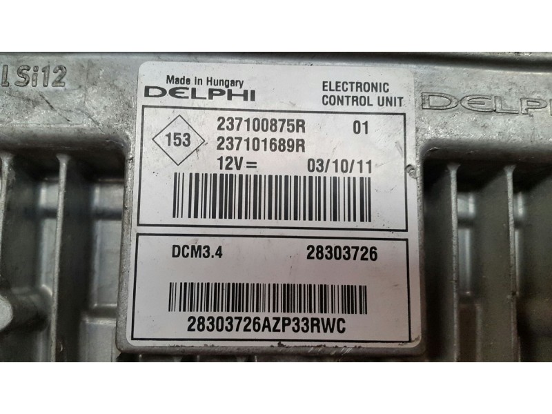 Recambio de centralita motor uce para nissan nv 200 (m20) kasten premium referencia OEM IAM 237101689R 237101689R 237101689R