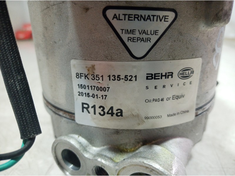 Recambio de compresor aire acondicionado para opel zafira a blue line referencia OEM IAM 8FK351135521 8FK351135521 8FK351135521