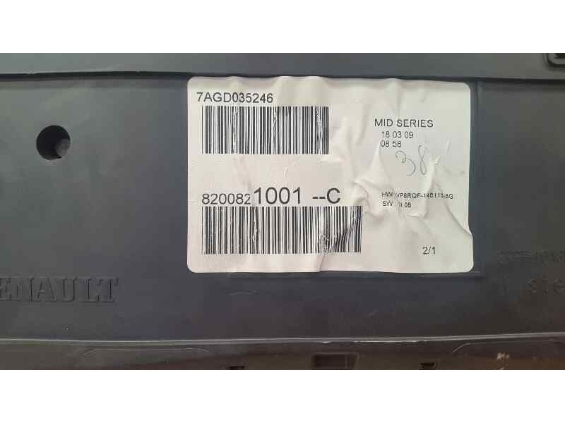 Recambio de cuadro instrumentos para renault clio iii exception 2 referencia OEM IAM 8200821001 7AGD035246 8200821001