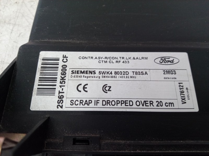 Recambio de modulo electronico para ford fusion (cbk) ambiente referencia OEM IAM 2S6T15K600 2S6T15K600 2S6T15K600