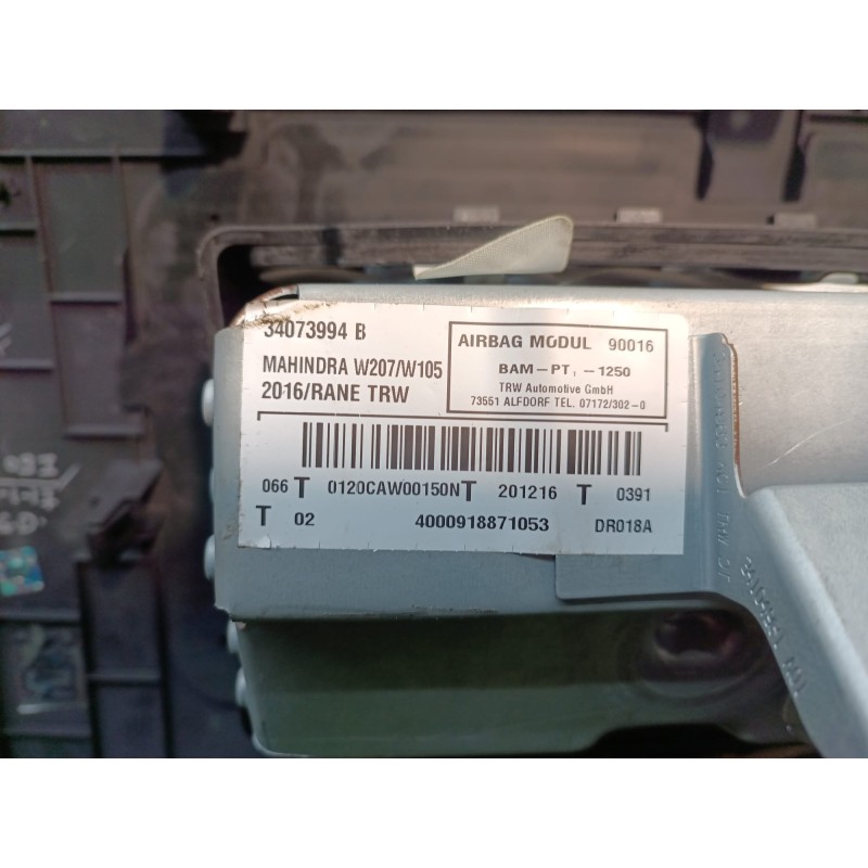 Recambio de airbag delantero derecho para mahindra xuv 500 xuv 500 fwd w6 referencia OEM IAM 0112AW0040N 4000918871053 0120CAW00