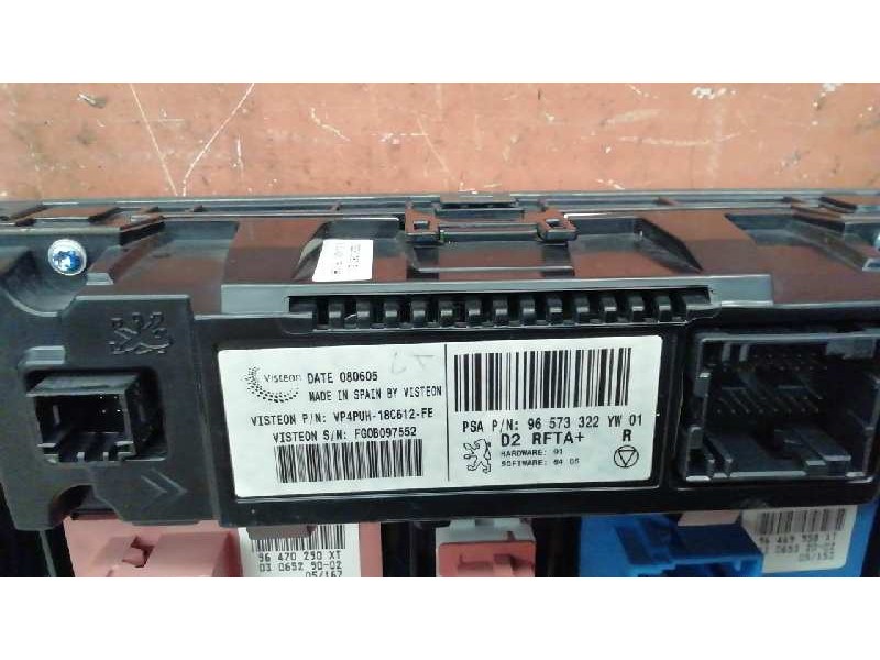 Recambio de mando climatizador para peugeot 407 st confort pack referencia OEM IAM 96573322YW01  