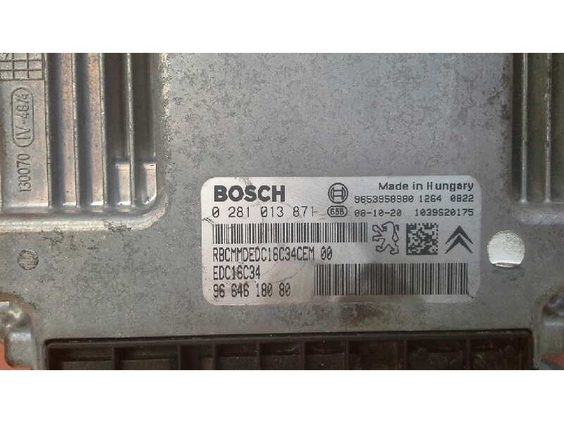 Recambio de centralita motor uce para peugeot partner kombi confort referencia OEM IAM 0281013871 9664618080 0281013871