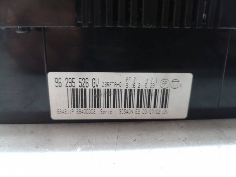 Recambio de mando climatizador para peugeot 607 (s1) pack referencia OEM IAM 96295526GV 96295526GV 96295526GV