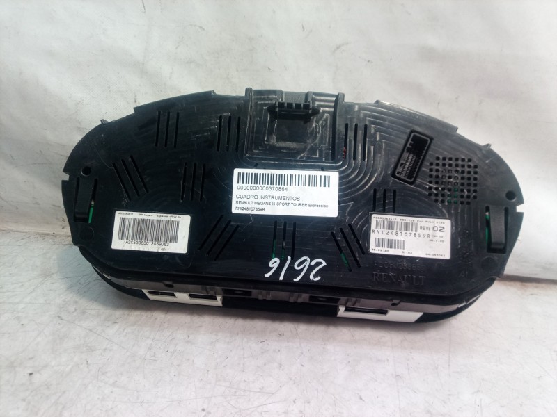 Recambio de cuadro instrumentos para renault megane iii sport tourer expression referencia OEM IAM RNI248107859R RNI248107859R R
