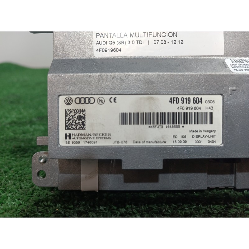 Recambio de pantalla multifuncion para audi q5 (8r) 3.0 tdi referencia OEM IAM 4F0919604 4F0919604 93561746091