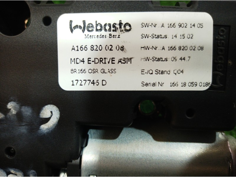 Recambio de motor techo electrico para mercedes-benz clase gle (w166) referencia OEM IAM A1668200208 A1668200208 A1668200208