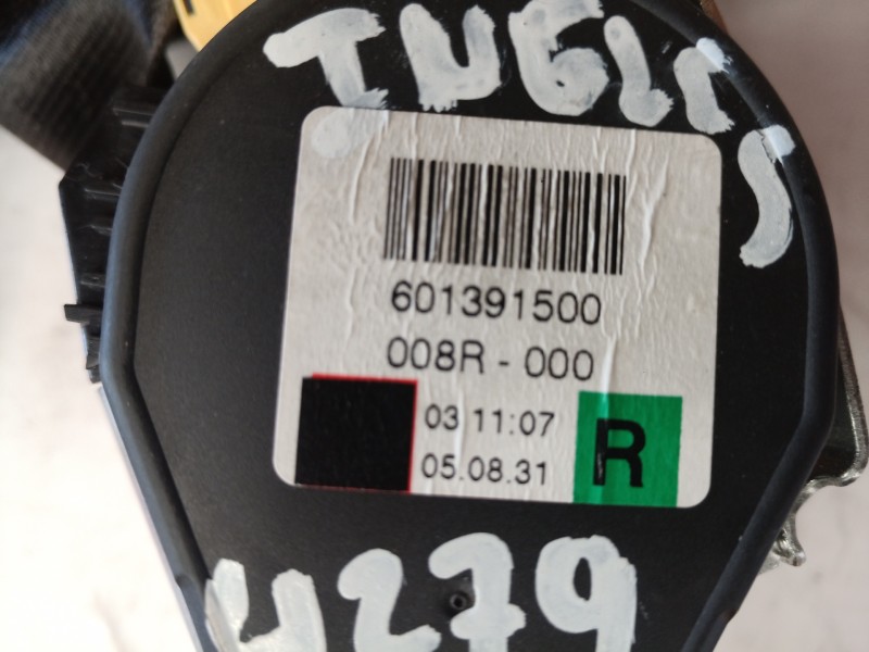 Recambio de cinturon seguridad delantero derecho para volkswagen touareg (7la) tdi v6 referencia OEM IAM 601391500 601391500 601