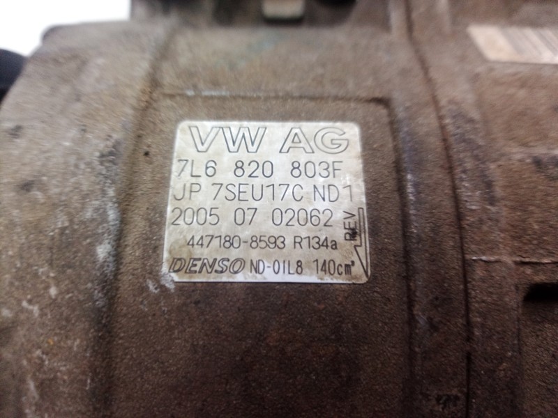 Recambio de compresor aire acondicionado para volkswagen touareg (7la) tdi v6 referencia OEM IAM 7L6820803F 7L6820803 7SEU17