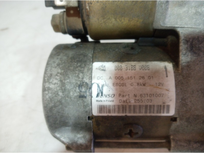Recambio de motor arranque para smart coupe básico (45kw) referencia OEM IAM 0003188V008 0003188V008 0003188V008