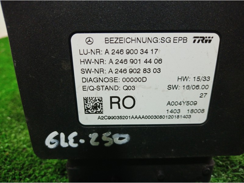 Recambio de modulo electronico para mercedes-benz clase gle (w166) referencia OEM IAM A2469003417 A2469003417 A2469003417