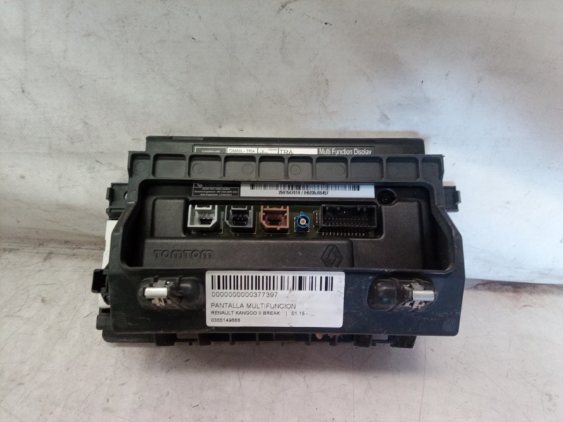 Recambio de pantalla multifuncion para renault kangoo ii break referencia OEM IAM 0355149666 0355149666 259156761