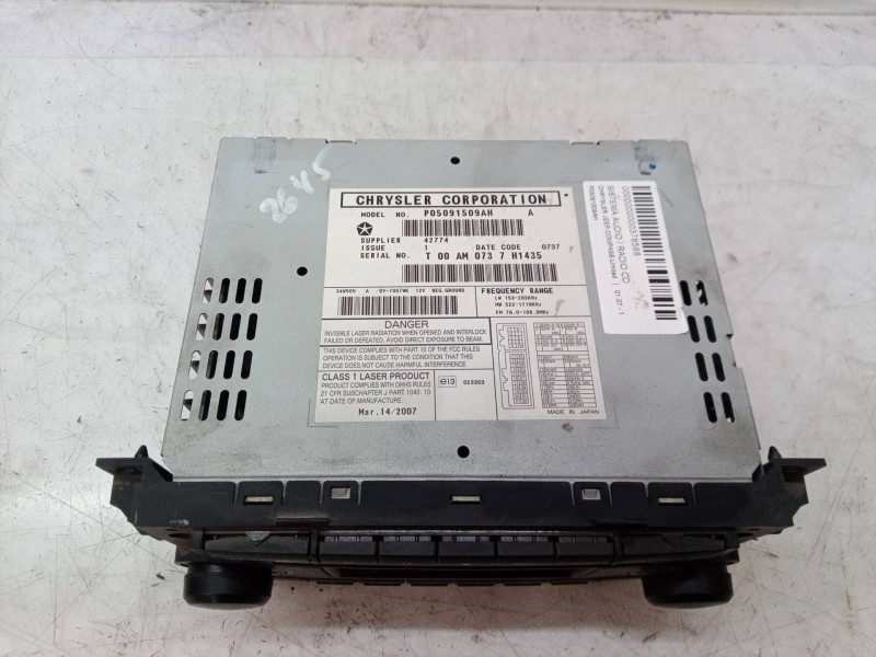 Recambio de sistema audio / radio cd para jeep patriot limited referencia OEM IAM P05091509AH P05091509 P05091509