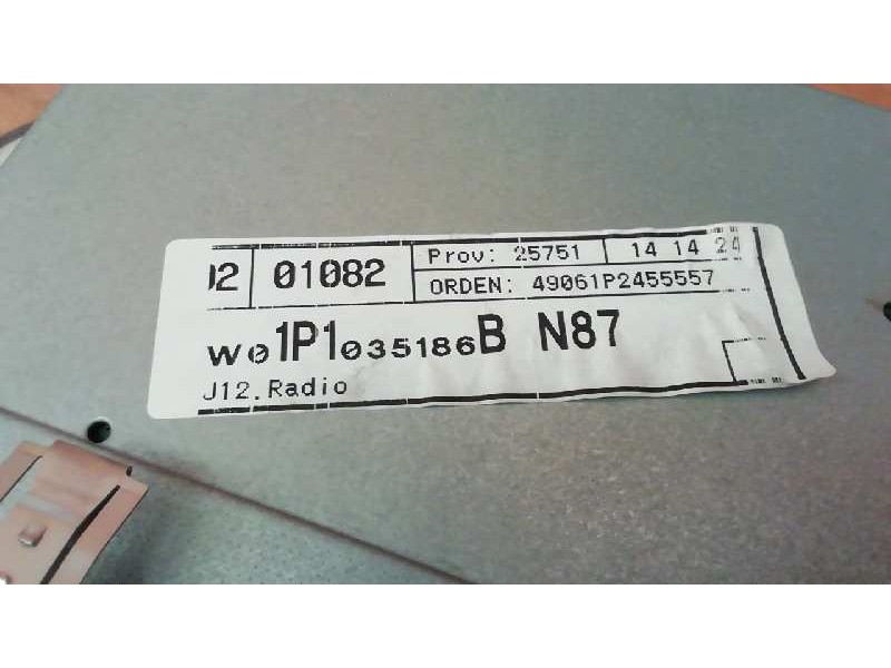 Recambio de sistema audio / radio cd para seat leon (1p1) referencia OEM IAM 1P01035186B  