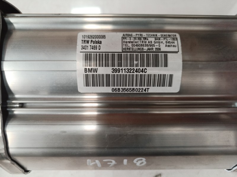 Recambio de airbag delantero derecho para bmw serie 1 berlina (e81/e87) 120i referencia OEM IAM 39911322404C 39911322404C 340174