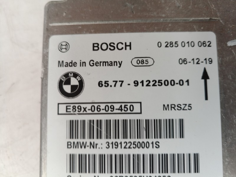 Recambio de centralita airbag para bmw serie 1 berlina (e81/e87) 120i referencia OEM IAM 6577912250001 6577912250001 0285010062