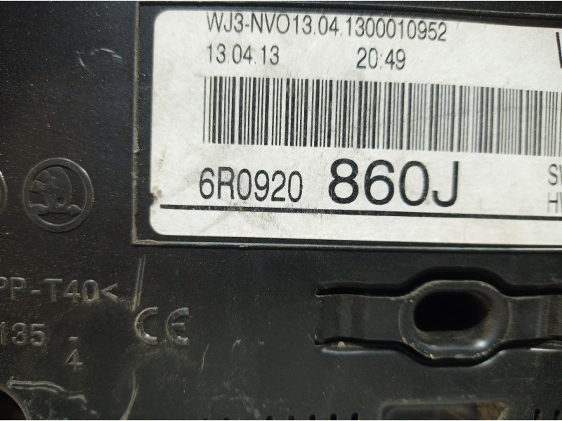 Recambio de cuadro instrumentos para volkswagen polo (6r1) advance referencia OEM IAM 6R0920860J 6R0920860J 6R0920860