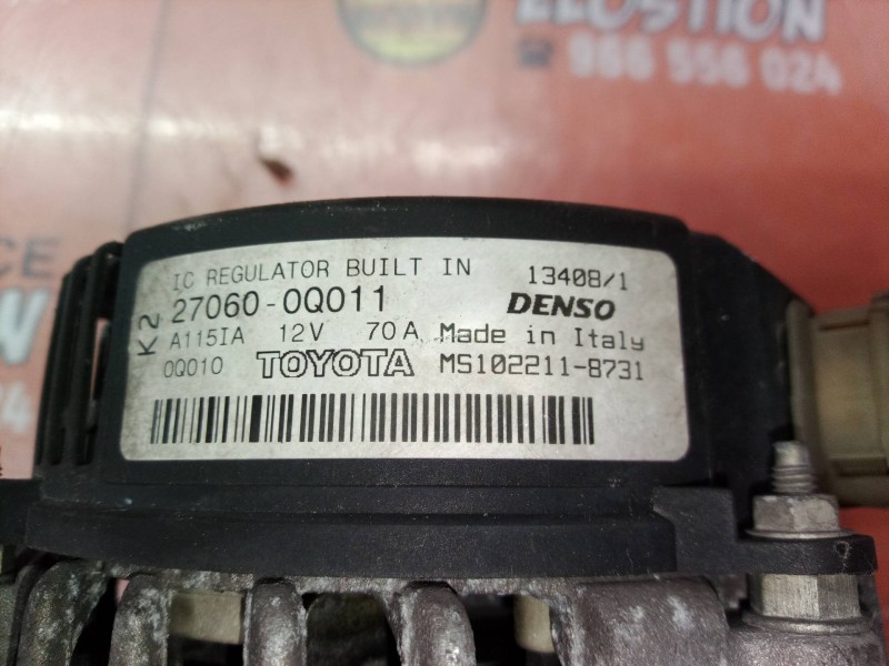 Recambio de alternador para toyota aygo (kgb/wnb) básico referencia OEM IAM 270600Q011 270600Q011 270600Q011