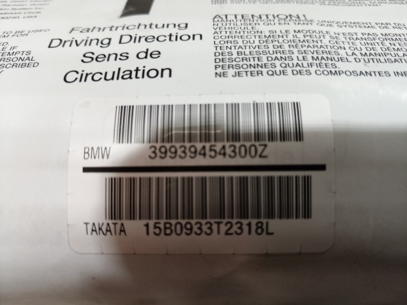 Recambio de airbag delantero derecho para bmw serie 3 touring (e46) 330xi referencia OEM IAM 39939454300Z 39939454300Z 399394543