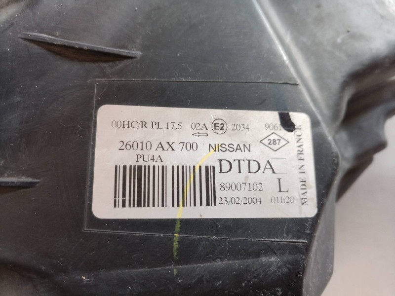 Recambio de faro izquierdo para nissan micra (k12e) referencia OEM IAM    Recambio de faro izquierdo para nissan micra (k12e) referencia OEM IAM
