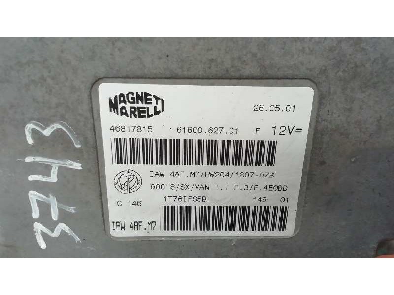 Recambio de centralita motor uce para fiat seicento (187) s referencia OEM IAM 46817815 6160062701 