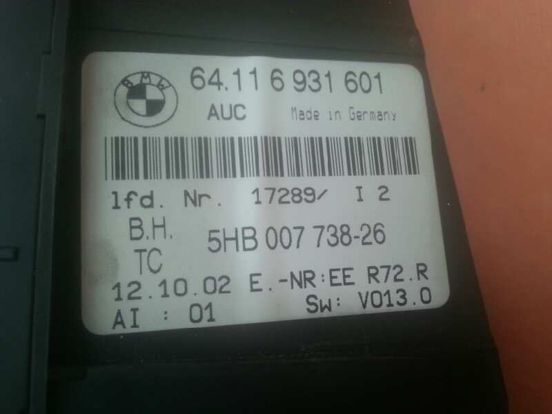 Recambio de mando climatizador para bmw serie 3 compact (e46) 316ti referencia OEM IAM 64116931601 5HB00773826 64116931601