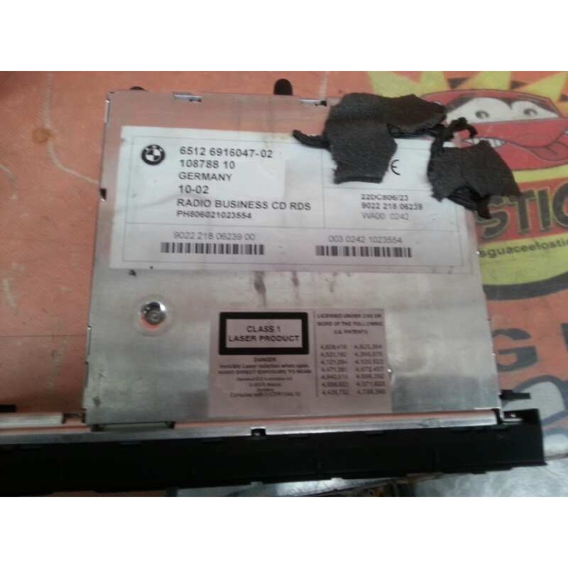 Recambio de sistema audio / radio cd para bmw serie 3 compact (e46) 316ti referencia OEM IAM 10878810 6512691604702 10878810