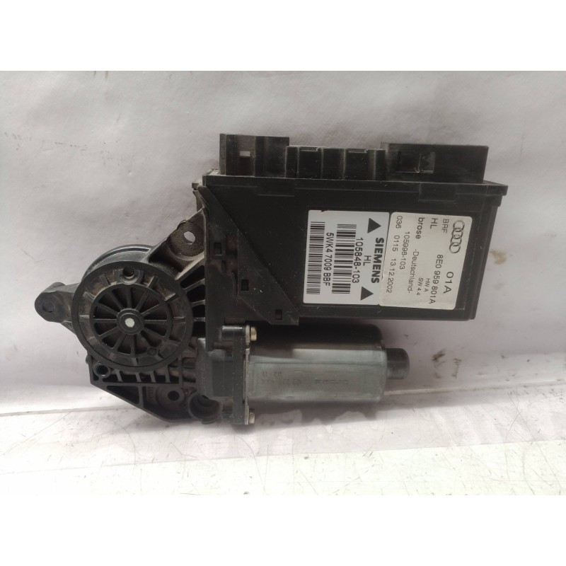 Recambio de motor elevalunas trasero izquierdo para audi a4 berlina (8e) referencia OEM IAM 8E0959801A 8E0959801 5WK47009