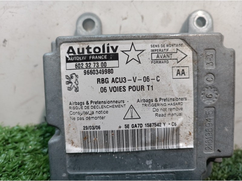 Recambio de centralita airbag para peugeot 206 sw 1.6 16v cat referencia OEM IAM 9660349980 21619695 216196945