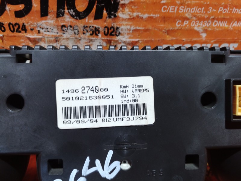 Recambio de cuadro instrumentos para fiat ulysse (179) 2.2 jtd dynamic referencia OEM IAM 501021630051 501021630051 1496274080