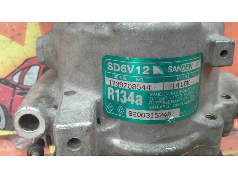 Recambio de compresor aire acondicionado para renault kangoo (f/kc0) referencia OEM IAM 8200315744 SD6V12 1416K