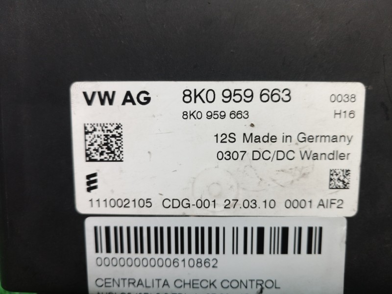 Recambio de centralita check control para audi q5 (8r) 3.0 tdi referencia OEM IAM 8K0959663 8K0959663 111002105
