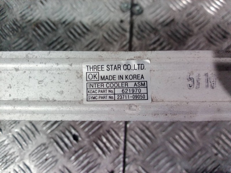 Recambio de intercooler para ssangyong kyron 200 xdi premium 4wd referencia OEM IAM 621970 621970 23711