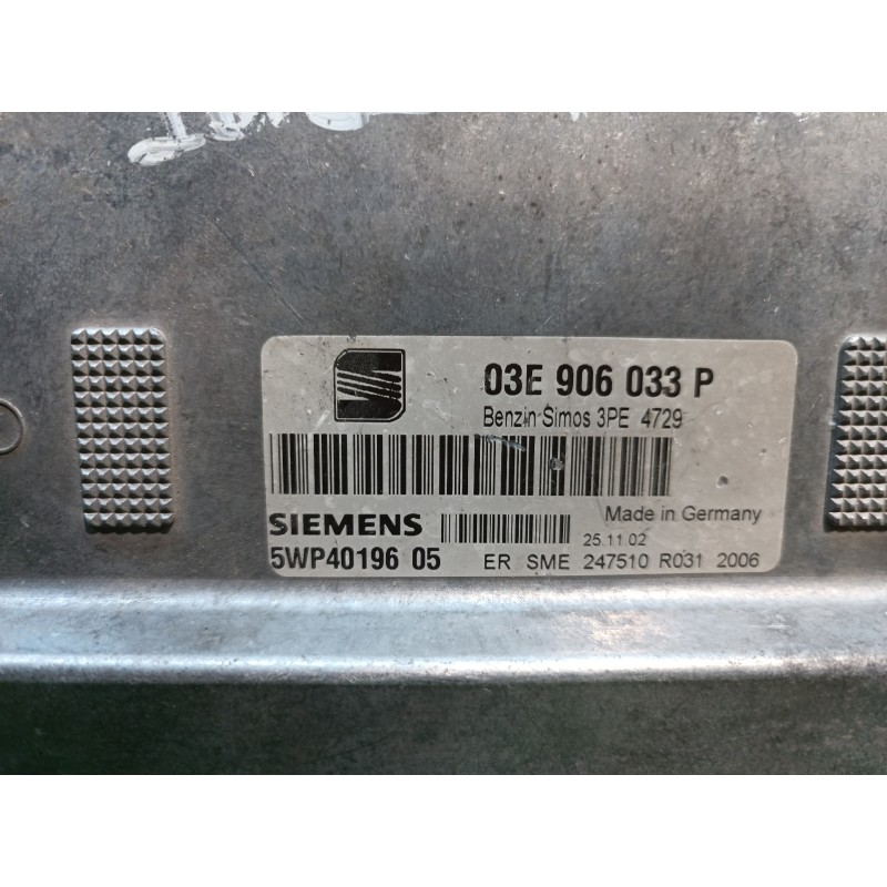 Recambio de centralita motor uce para seat ibiza (6l1) 1.2 12v referencia OEM IAM 03E906033P 03E906033P 5WP4019605